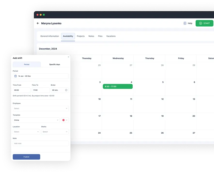 Shifton platform interface