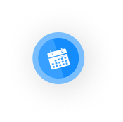 Calendar with clock icon